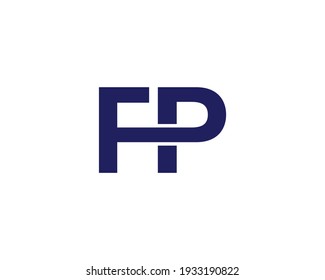 letter fp and pf logo design vector template