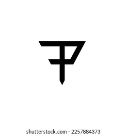Letter FP or PF Logo Design