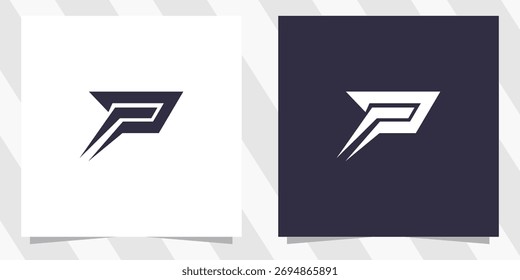 Letter fp pf logo design vector