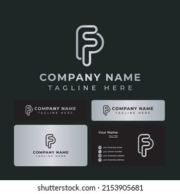 Letter FP or PF Monogram Logo