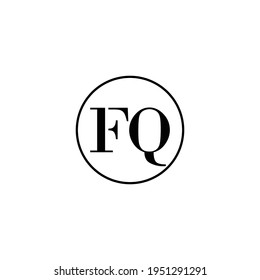Letter FQ initial monogram logo design, wedding, fashion, make up logo template