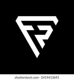 Letter FR creative triangle monogram logo design