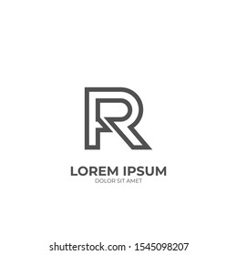 letter FR initial logo design. modern template design