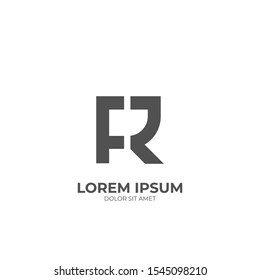 letter FR initial logo design. modern template design