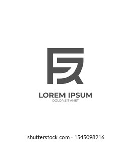 letter FR initial logo design. modern template design