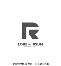 letter FR initial logo design. modern template design