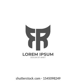 letter FR initial logo design. modern template design