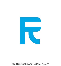  diseño del logotipo de las iniciales FR de letra