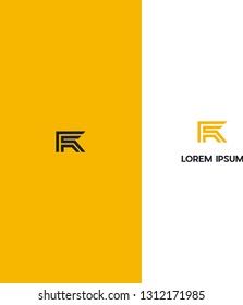 Letter FR Line Abstract Creative Modern Business Monogram Logo