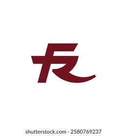 letter fr linked simple asian youth concept typograph logo vector 