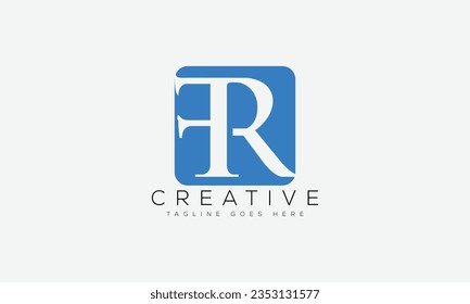 Letter FR logo design template vector illustration.