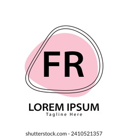 Buchstabe FR Logo. FR Logo-Design, Vektorgrafik für Kreativunternehmen, Unternehmen, Industrie