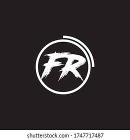 Letter FR Logo Symbol flach und Vektordesign Vorlage.
