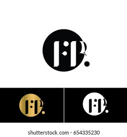 letter FR logotype luxury modern elegant