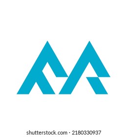 letra FR forma de montaña concepto de logotipo