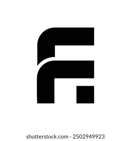 Letra Fr o Rf iniciales Formas modernas logotipo del alfabeto