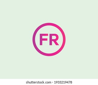 letter fr and rf logo design vector template