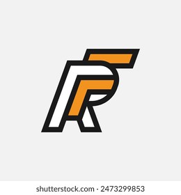 Letter FR or RF Logo, Monogram Logo letter F with R combination, design logo template element, vector illustration