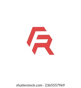  letter FR or RF logo vector image