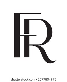 letter FR or RF vector logo design for luxury, fashion, jewelry, boutique, and startup