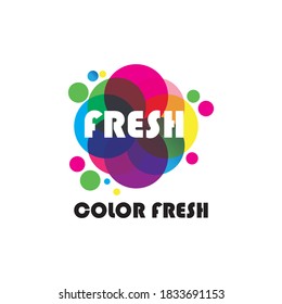 Letter fresh color logo template vector illustration
