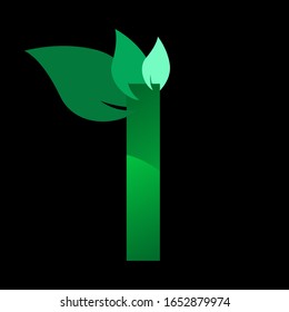 letter i fresh vector logo design template
