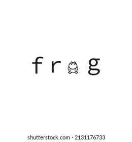 letter frog logo design simple and modern