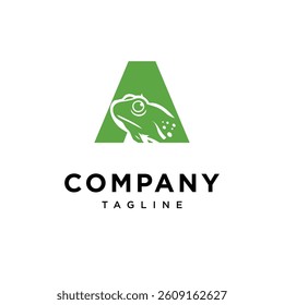 Letter A Frog Logo Icon Vector
