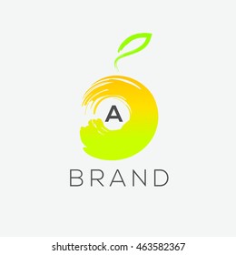 A letter fruit vector logo design