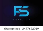 Letter FS logo design creative custom clean two alphabet logo
