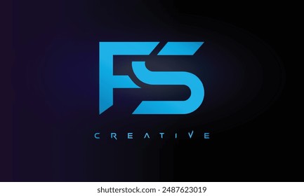 Letter FS logo design creative custom clean two alphabet logo
