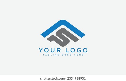 Ilustración vectorial de la plantilla de diseño del logotipo de la carta FS.