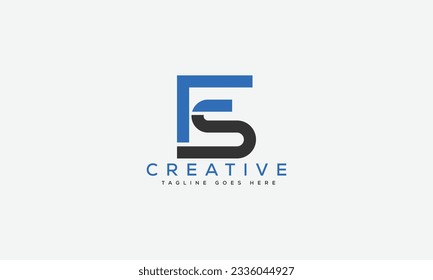 Letter FS logo design template vector illustration.