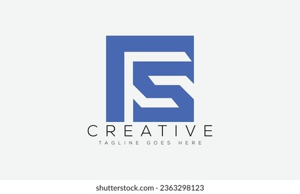 Letter FS logo design template vector illustration.