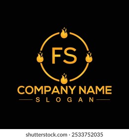 Plantilla de diseño de logotipo de letra FS para su empresa