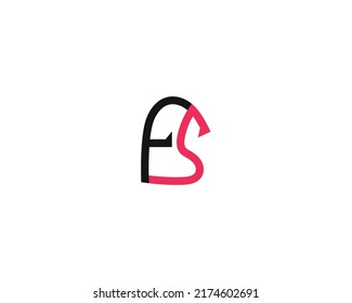 Letter FS Logo Design Vector Template