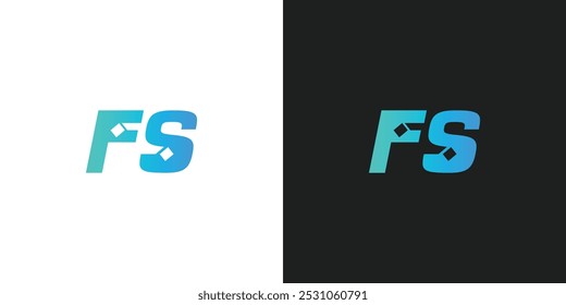 Letra FS Vector de Diseño de Logo