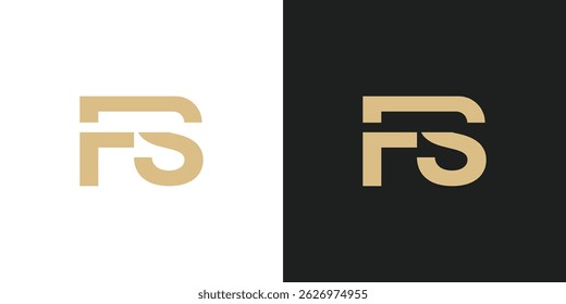 Letter FS Logo Design Vector