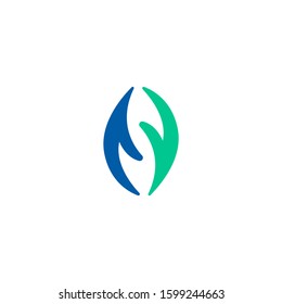 letter f,s logo icon vector