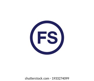 letter fs and sf logo design vector template
