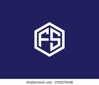 plantilla vectorial de diseño de logotipo fs y sf de letra