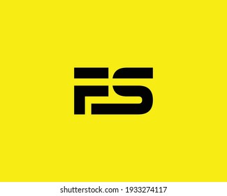 letter fs and sf logo design vector template