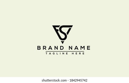 Letter FS, SF logo icon design template elements.