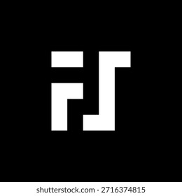 Letra FS simple negrita monograma logo