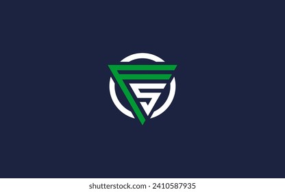 letra fs triángulo logotipo diseño de icono diseño vectorial inspiración de plantilla