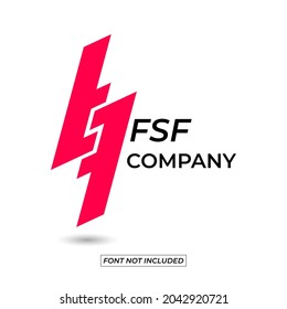Letter FSF logo icon design template elements. Vector file and easy to edit.