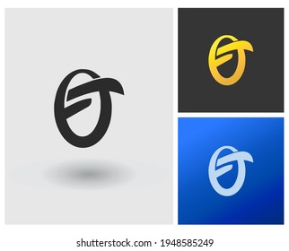 logo de la letra FT ET egg, creativo gradiente moderno símbolo de empresa con concepto apps.