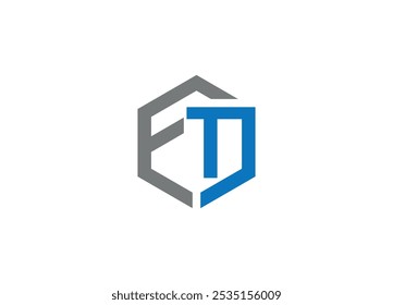 letter FT logo design Initial vector Custom brand logo template
