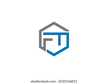 letter FT logo design Initial vector Custom brand logo template