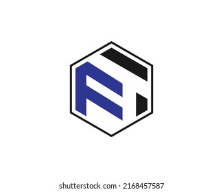 Ilustración del símbolo del vector de diseño del logotipo moderno FT.